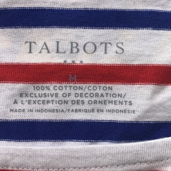 Talbots stripe layer Long Sleeve shirt tres chic top medium nwot - Picture 5 of 5